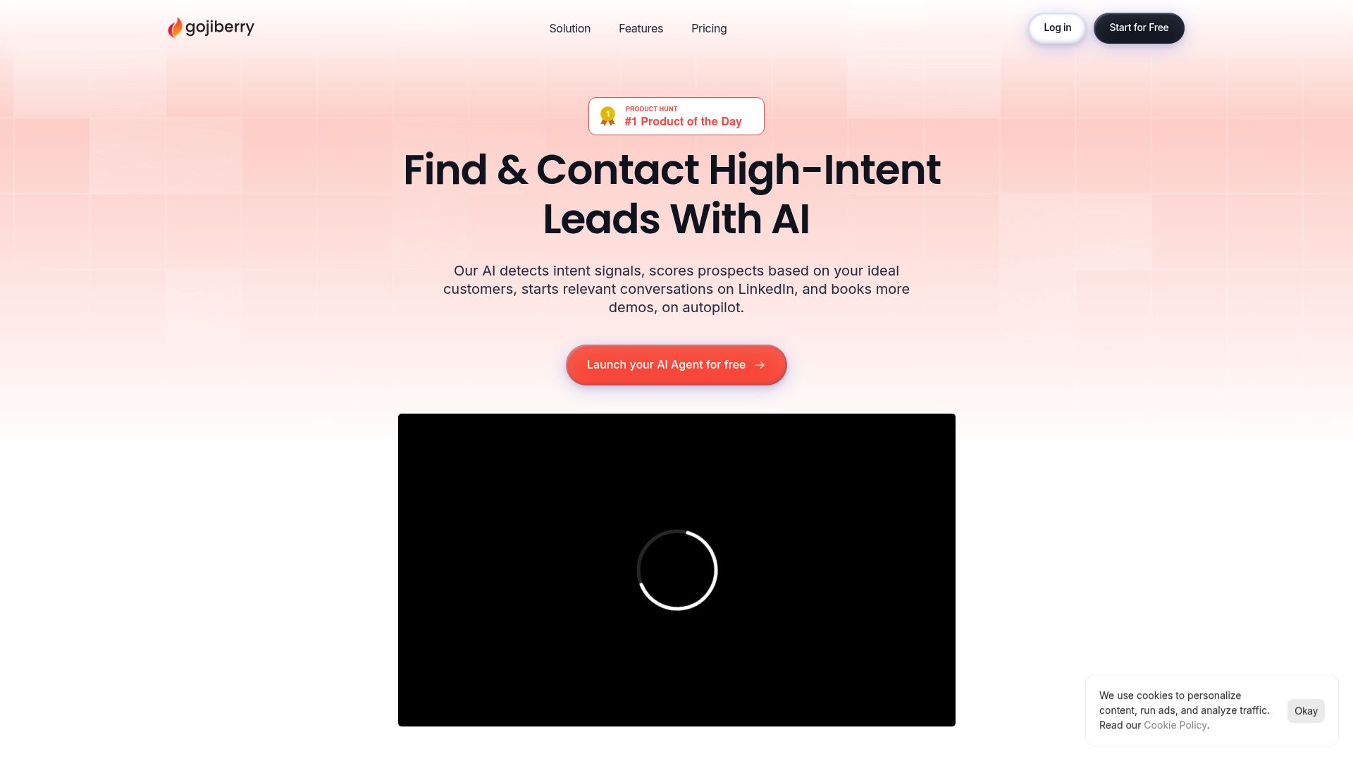 GojiberryAI homepage hero screenshot