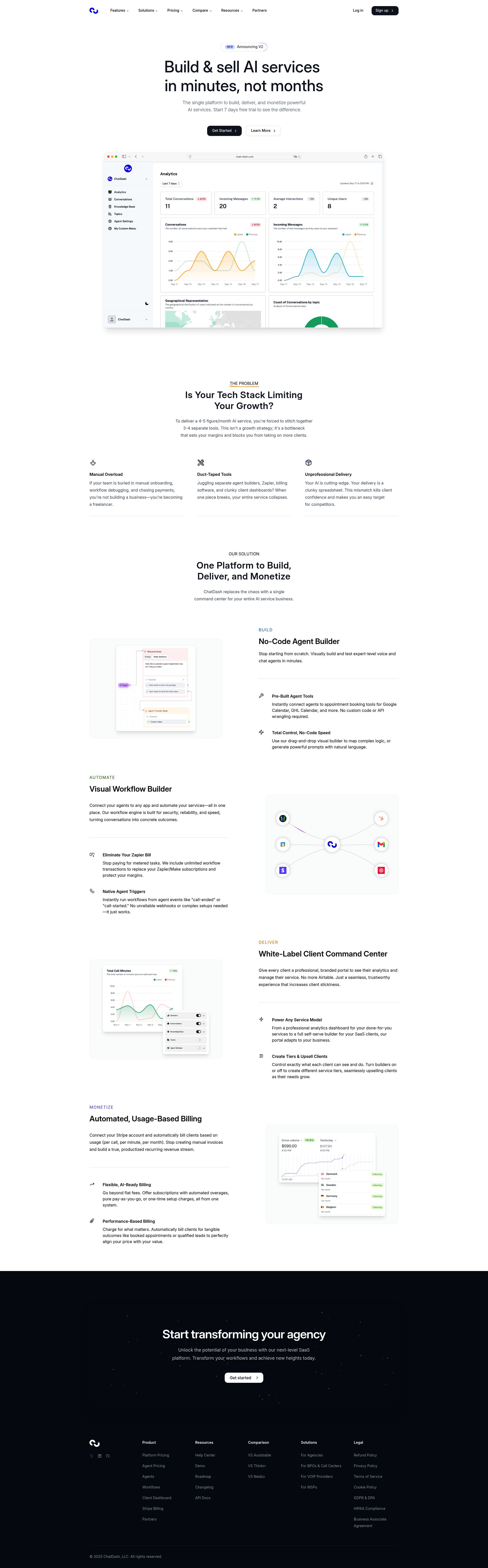 ChatDash, LLC landing page screenshot